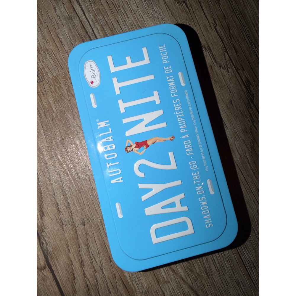 theBalm Eyeshadow Palette Autobalm Day 2 Nite 7 Shadows Blackā Primer Travel Tin